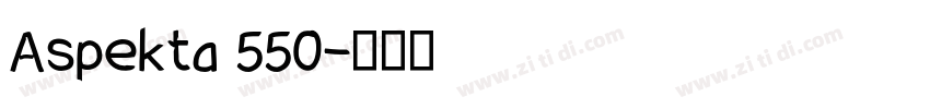 Aspekta 550字体转换